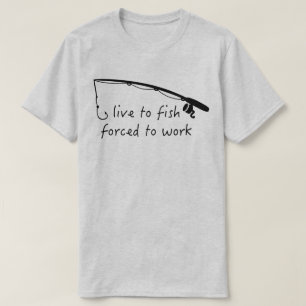 Camiseta Viver Para Peixes Forçados A Trabalhar Humorosame