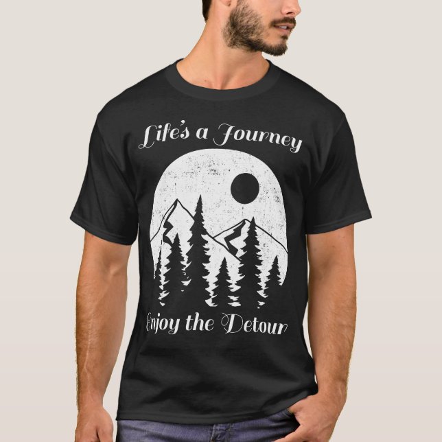 Camiseta Viver uma viagem desfrutar do deserto - A (Frente)