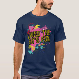 Camiseta Viveu os anos 80 Diversão 1980 Festa de Fantasia R