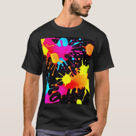 Camiseta Vivid Neon Abstrato Art em movimento