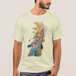 Camiseta Vivid Paint Splash Abstract