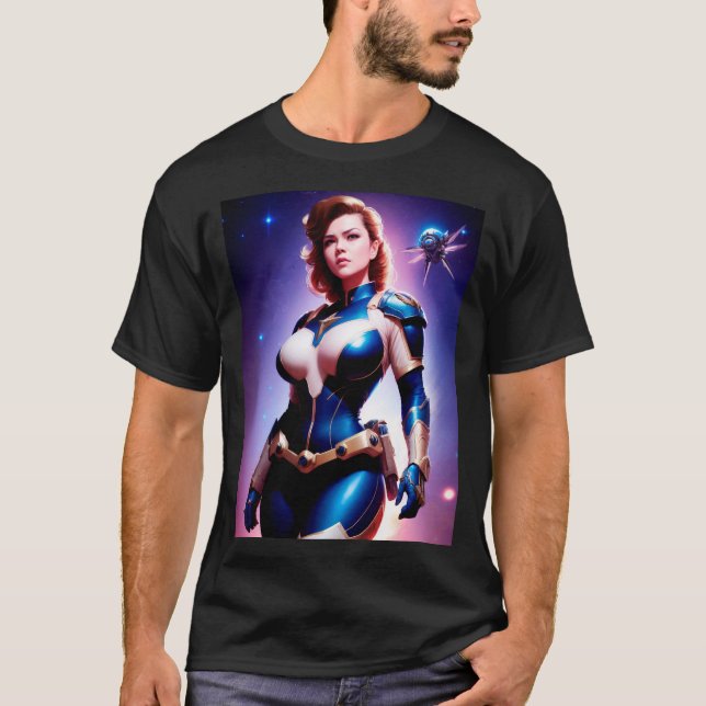Camiseta Vivid Retro 50 Feminina no Sic Ranger Espacial (Frente)