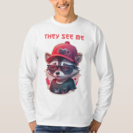 Camiseta Vívido guo piscando com óculos