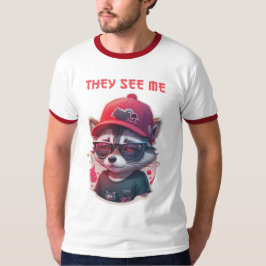 Camiseta Vívido guo piscando com óculos