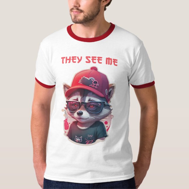 Camiseta Vívido guo piscando com óculos (Frente)