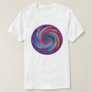 Camiseta Vívido Vórtex - Espiral em psicodélico