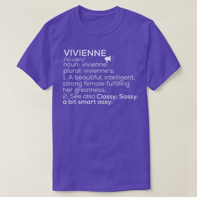Camiseta Vivienne Nome Vivienne Definição Vivienne Female (Frente do Design)