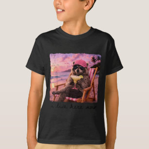 Camiseta Vivo aqui vibes de verão de guaxinim menina selvag