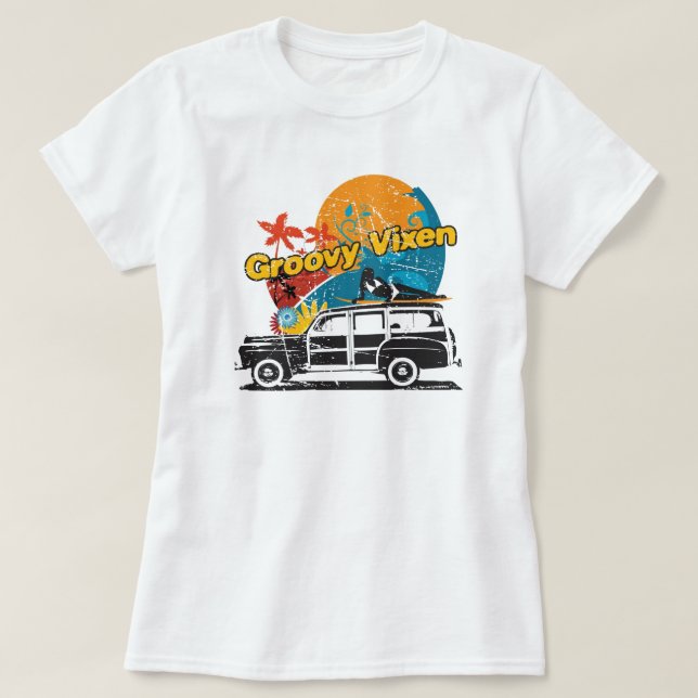 Camiseta Vixen Groovy Woodie T (Frente do Design)