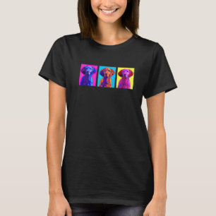 Camiseta Vizsla Artística Colorida Aniversário Para Criança