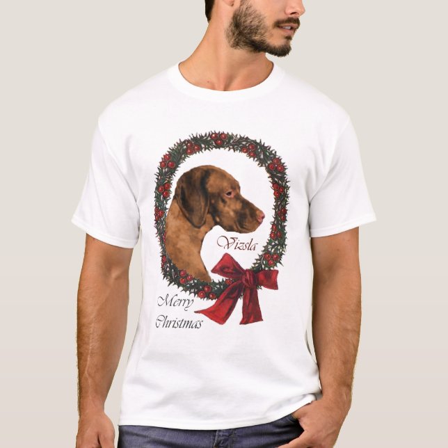 Camiseta Vizsla Christmas Gifts (Frente)