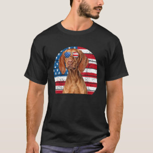 Camiseta Vizsla Dog Proprietário Da Bandeira Americana 4 De
