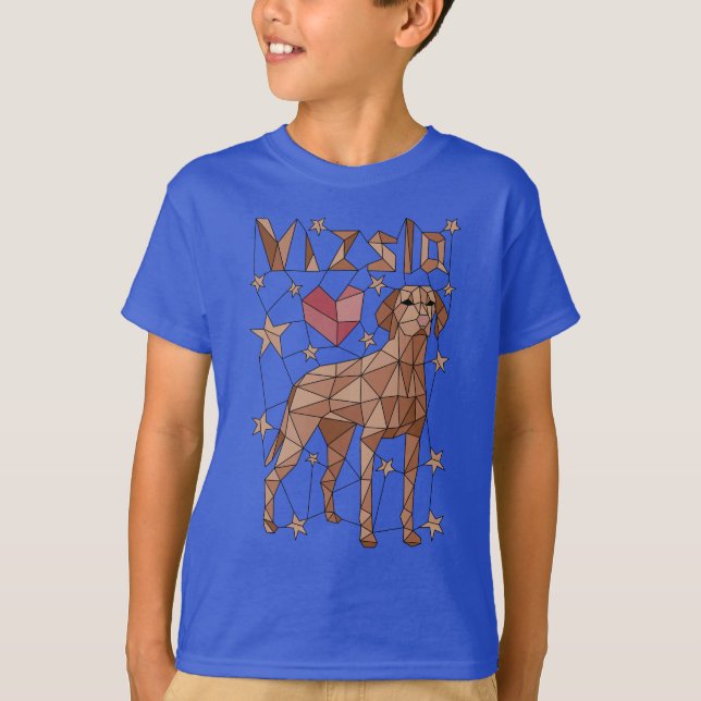 Camiseta Vizsla geométrico (Frente)