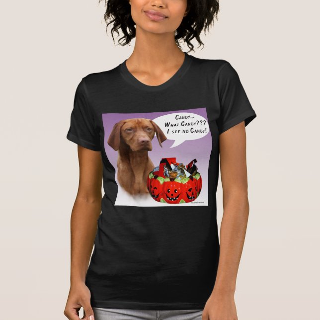 Camiseta Vizsla Halloween Candy (Frente)