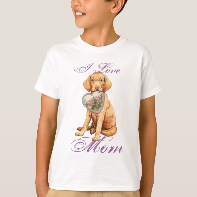 Camiseta Vizsla Heart Mãe (Frente)