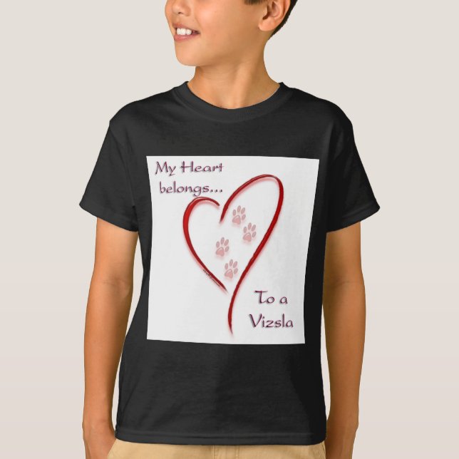 Camiseta Vizsla Heart Pertence (Frente)