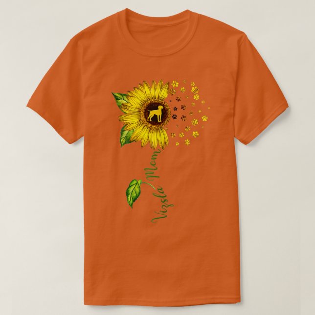 Camiseta Vizsla Mom Sunflower Vizsla Lover Gifts Dog Mom Ma (Frente do Design)