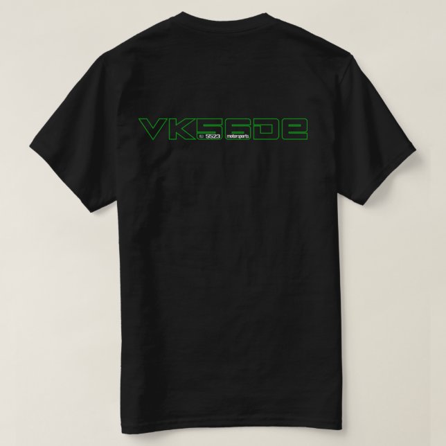 Camiseta VK56DE no verde (Verso do Design)