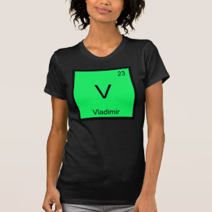 Camiseta Vladimir Nome Química Elemento Tabela Periódica