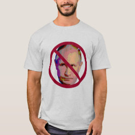 Camiseta Vladimir Putin Não Permitido Círculo Vermelho e Ba