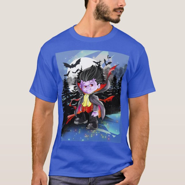 Camiseta Vladimir Vampire em Azul (Frente)