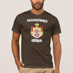 Camiseta Vlasotince, Sérvia com casaco de armas