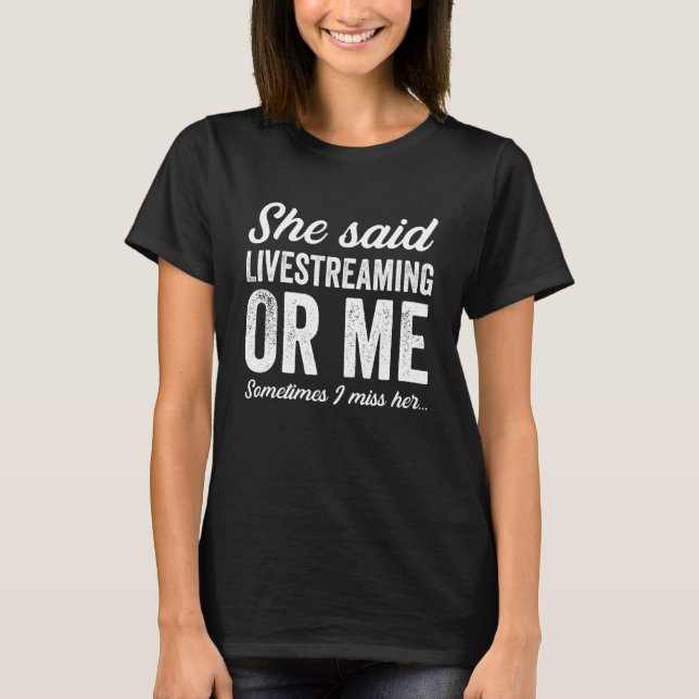Camiseta Vlo de Jogo Streamer Online Engraçado (Frente)
