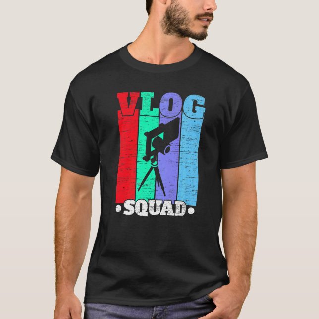 Camiseta Vlog Squad Social Media Content Creator (Frente)