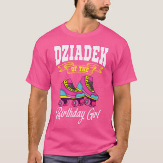 Camiseta Vô da garota de aniversário patins de rodas Bday S