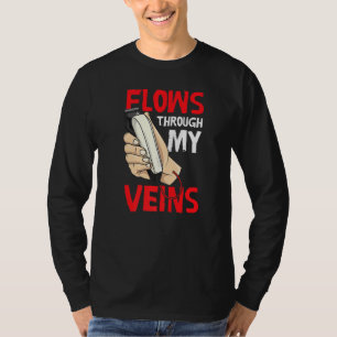Camiseta Voa Através Do Meu Barber Barbershop De Veias