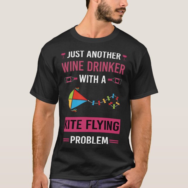 Camiseta Voador de Papagaio Beberão de Vinho (Frente)