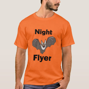 Camiseta Voador Noturno de Morcego Fofo e Assustador