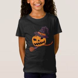 Camiseta Voadora Pumpkin Halloween Crianças T-Shir