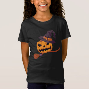 Camiseta Voadora Pumpkin Halloween Crianças T-Shir