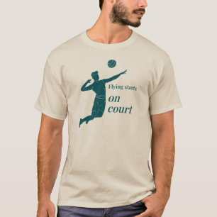 Camiseta Voando começa na quadra, voleibol