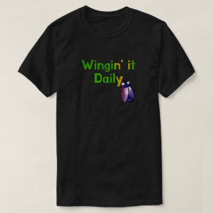 Camiseta Voando Improvisado Humor Diário de Piadas de Inset
