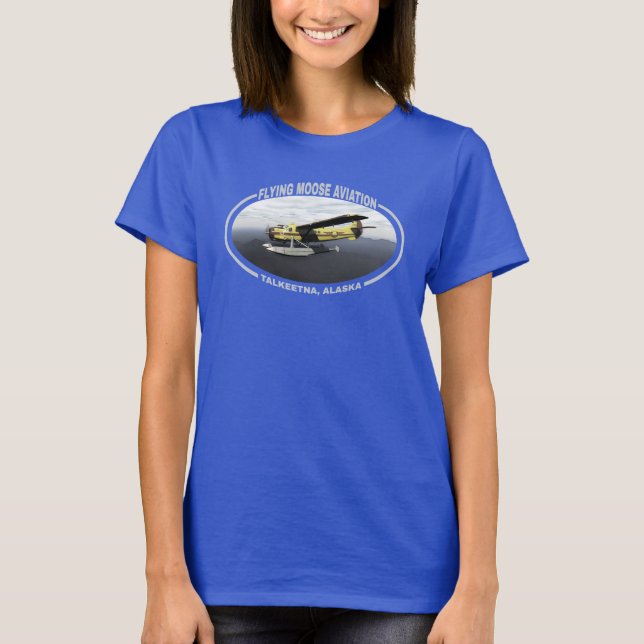 Camiseta Voando Moose Aviation de Havilland DH3-C Otter (Frente)
