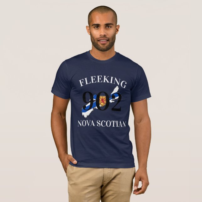 Camiseta Voando Nova Escócia Halifax Dartmouth 902 T-Shir (Frente Completa)