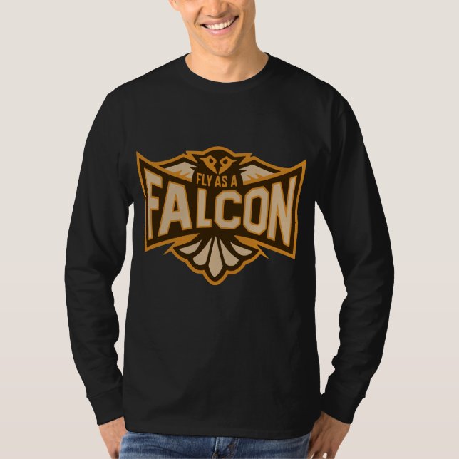 Camiseta Voar Como Falcão Sepia (Frente)