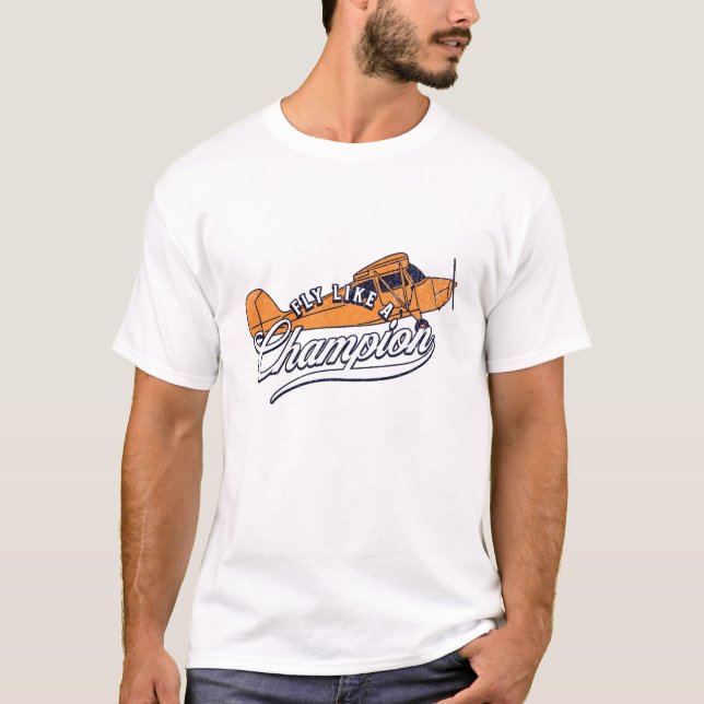 Camiseta Voar como um campeão - presentes-piloto (Frente)