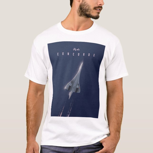 Camiseta Voar O Poster de viagens Concorde (Frente)
