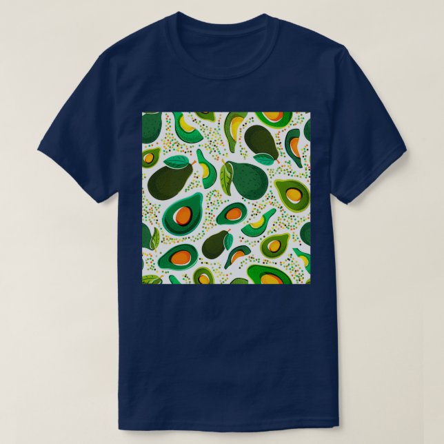Camiseta Vocado verde fresco isolado em fundo branco (Frente do Design)