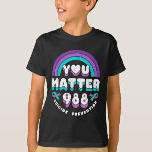 Camiseta Você 988 Prevenção Suicida Consciência Rainbow Rib