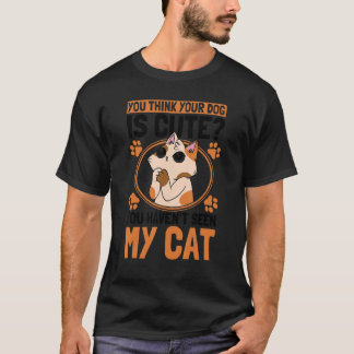 Camiseta Você Acha Seu Cachorro É Dono de Gato Fofo Gatos