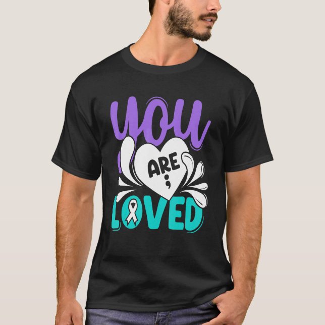 Camiseta Você Adorava Prevenção Suicida Consciência Roxo (Frente)