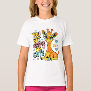 Camiseta Você Aposta Girafa Eu Sou Fofo – Piada Divertida d