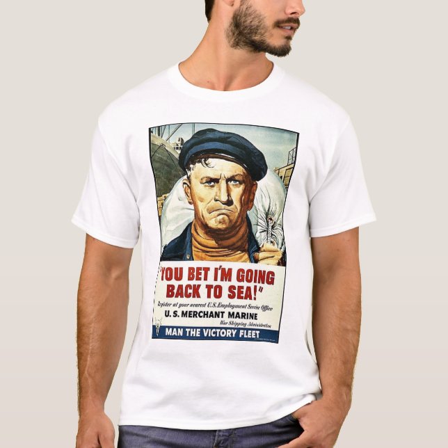 Camiseta Você apostou que eu estou indo para trás ao mar! (Frente)