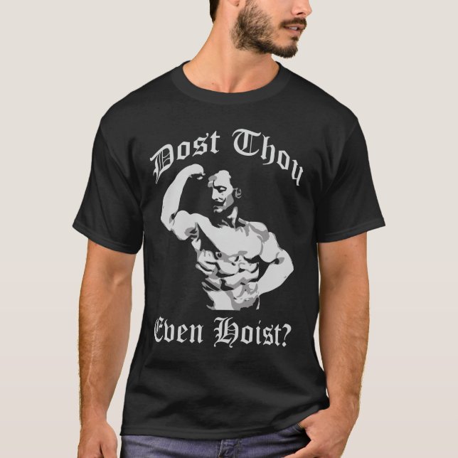Camiseta Você Até É O Anfitrião? Eugen Sandow - Construção  (Frente)