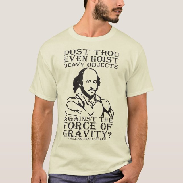 Camiseta Você Até Mata Objetos Pesados? - Shakespeare (Frente)