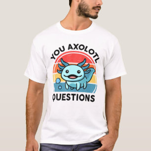 Camiseta Você Axolotl pergunta crianças jovens Cute Blue 
